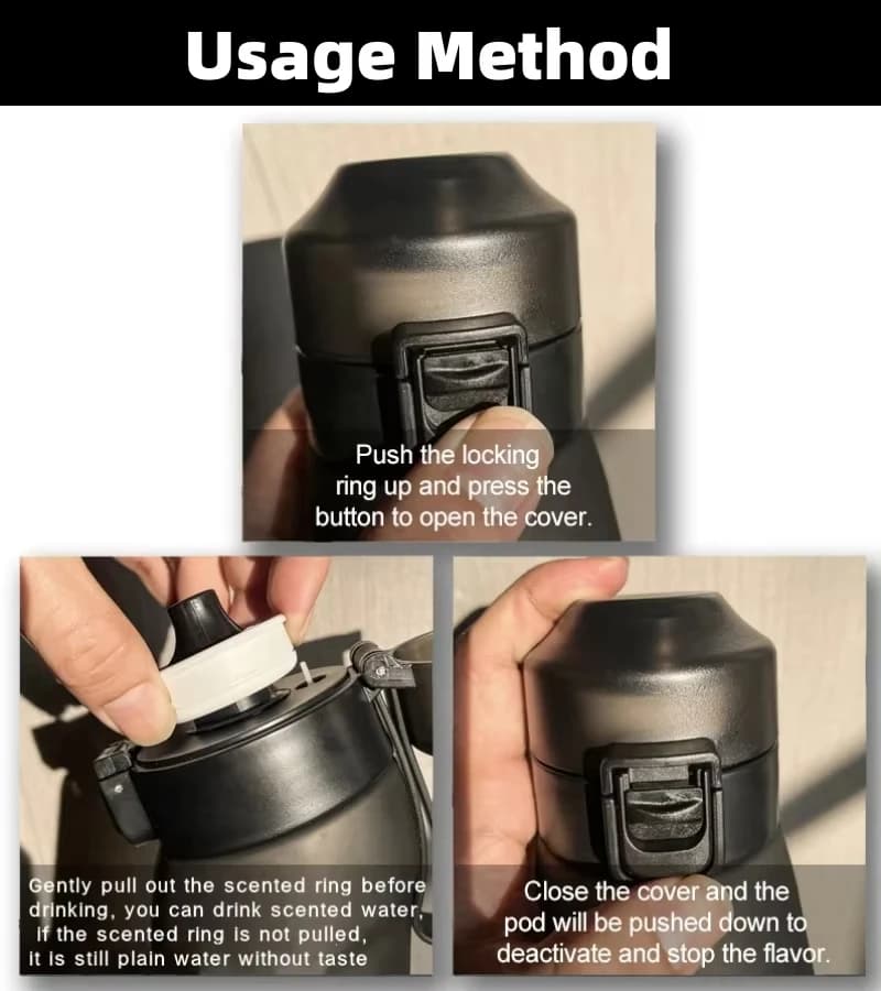 650ml Flavored Water Bottle Sports Drinking Bottle Flavor Pods Fruit Scent Up Water Cup for Outdoor Camping Fitness Fashion - 6