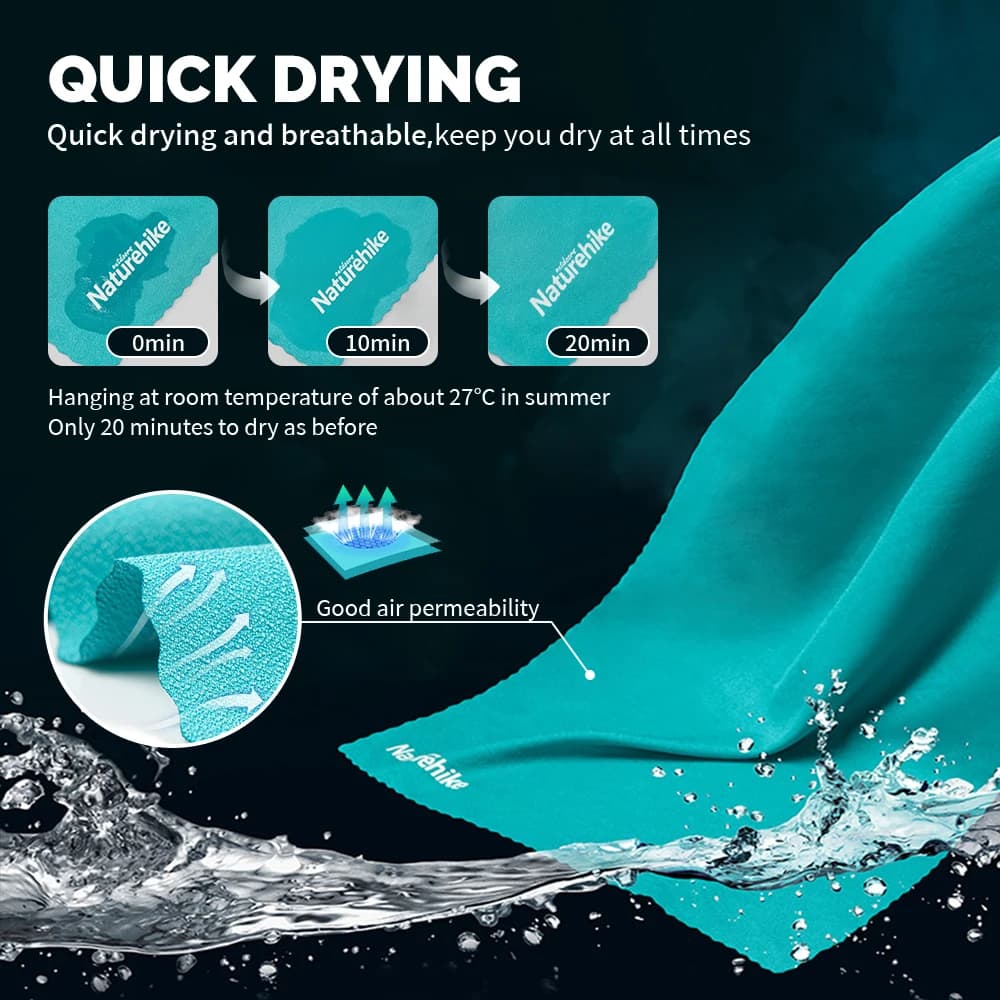 Naturehike Naturehike Quick Dry Moisture Transfer Breathable Bath Towel Travel Beach Towel Sports Gym Towel Absorbent Towel - 4