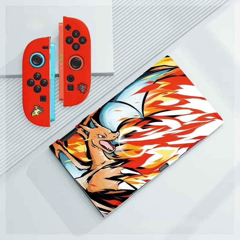 غطاء كارتون جينجار لـ Nintendo Switch 2/NS Oled مع تصميم مقسم لـ Joy-con مقاوم للصدمات والسقوط - 3
