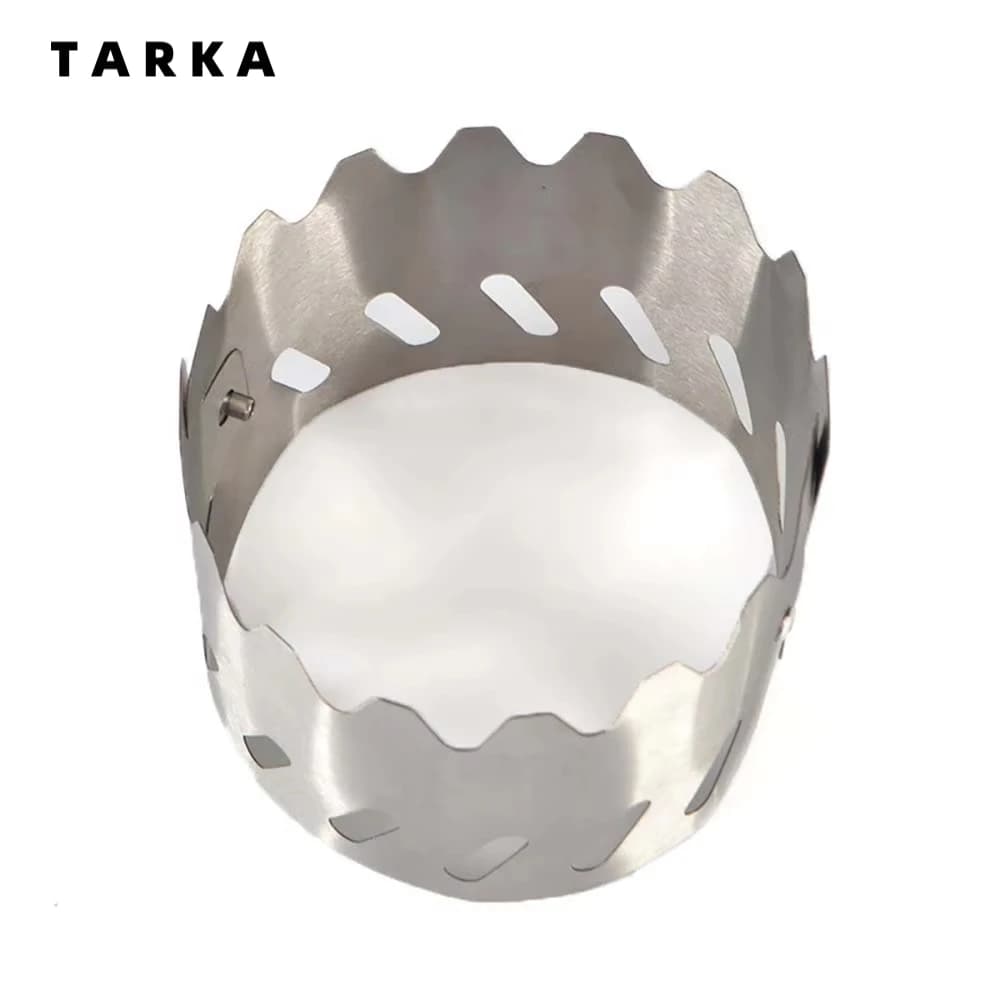 درع رياح محمول من TARKA مناسب لموقد الكحول، حامل خفيف الوزن وشاشة واقية من الرياح لمستلزمات التخييم والمشي