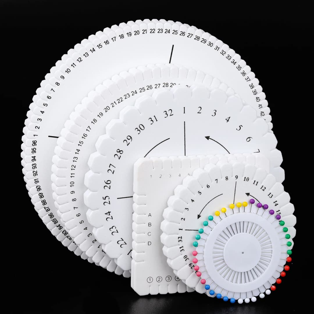 Braiding Disk Round Square Knitting Kumihimo Beading Cord Disc Tray Braiding Braided Plate DIY Bracelet Loom Weaving Board Tool - 3