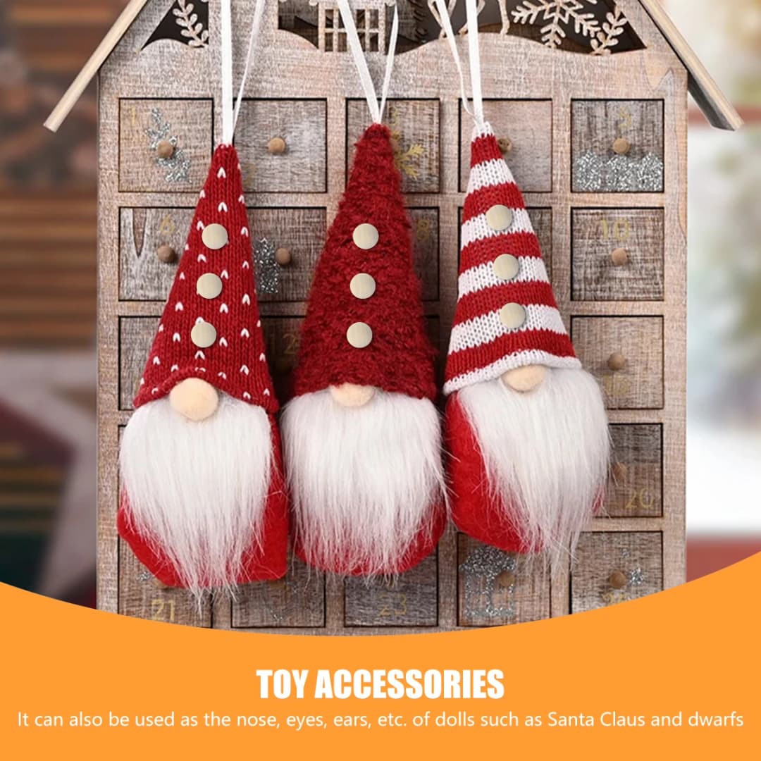 100 قطعة نصف خرز خشبي غير مكتمل، نصف كرات خشبية مستديرة، كرات خشبية صغيرة مقسمة، لوازم حرف يدوية - 3