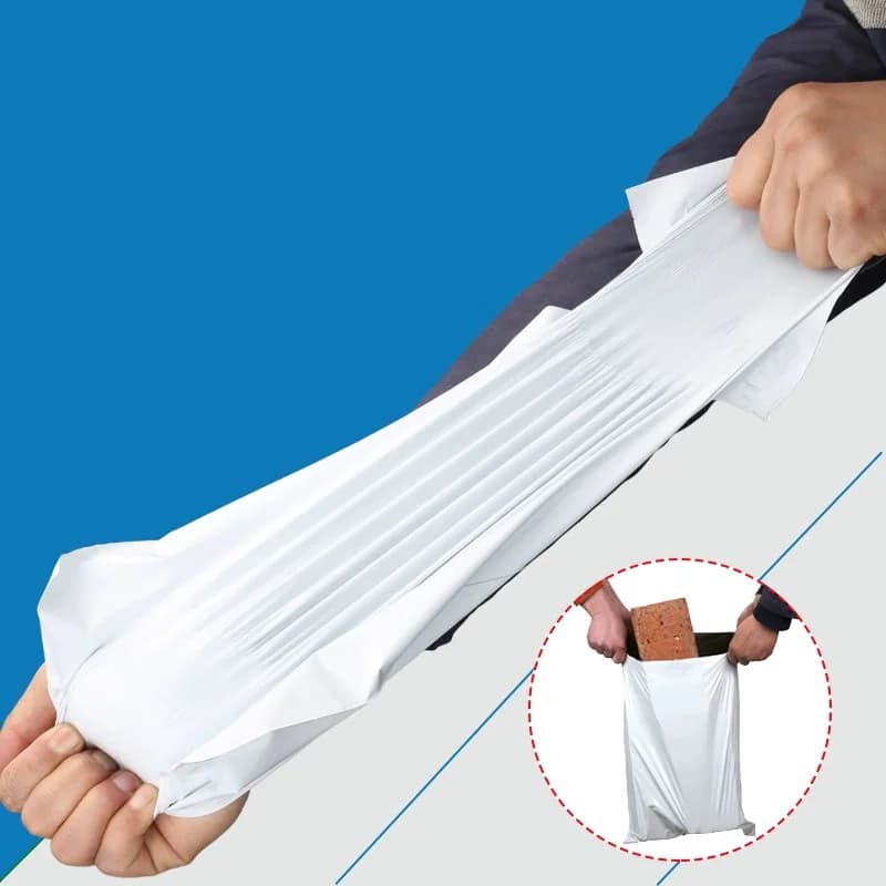 50pcs Logistics Shipping Bags Opaque PE Plastic Express Envelope Storage White Color Mailing Bags Self Adhesive Seal Courier Bag - 4
