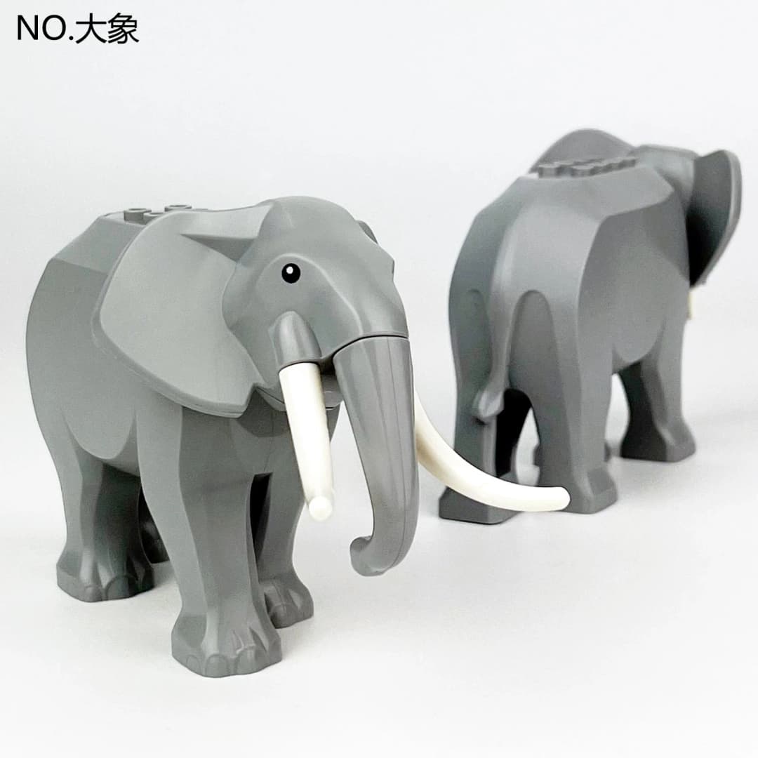 مجموعات نماذج قوالب بناء أجزاء حيوانات العالم الجديدة فيل ذكر جمل إلخ غوريلا زرافة حصان مجموعات أطفال - 3