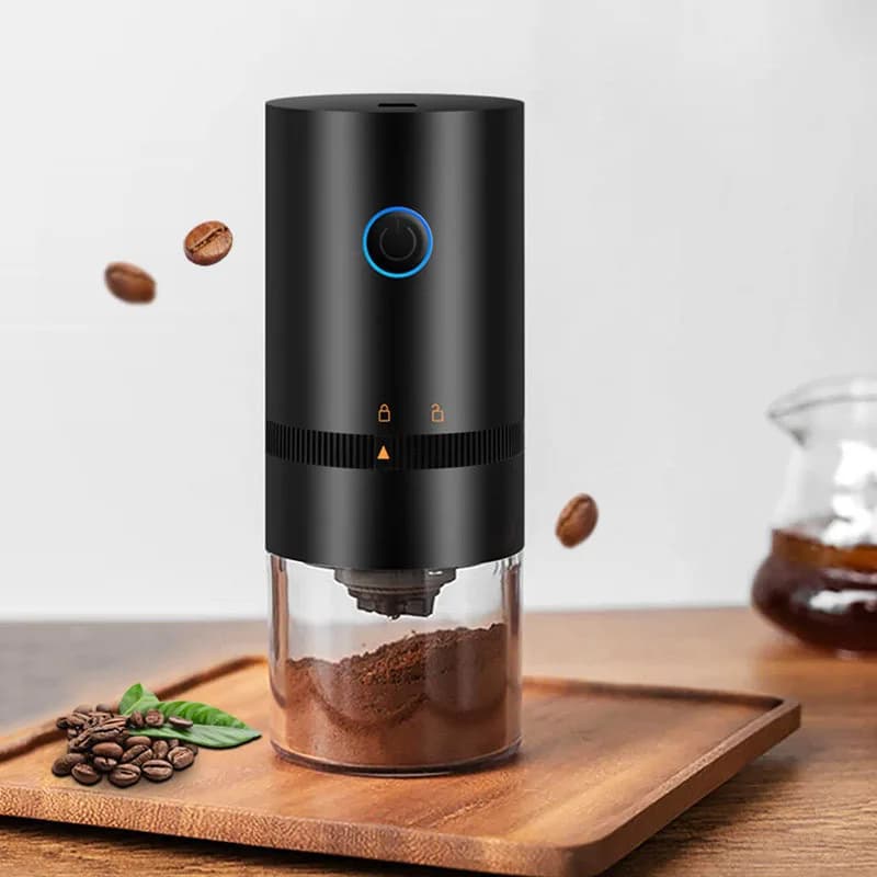 USB-Rechargeable Burr Coffee Grinder - Perfect Portability with Adjustable Settings & Easy Maintenance for Coffee Lovers - 2