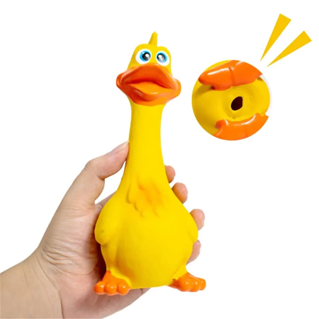 Pets Dog Toys Screaming Chicken Squeeze Sound Toy Rubber Pig Duck Squeaky Chew Bite Resistant Toy Puppy Training Interactive - 2