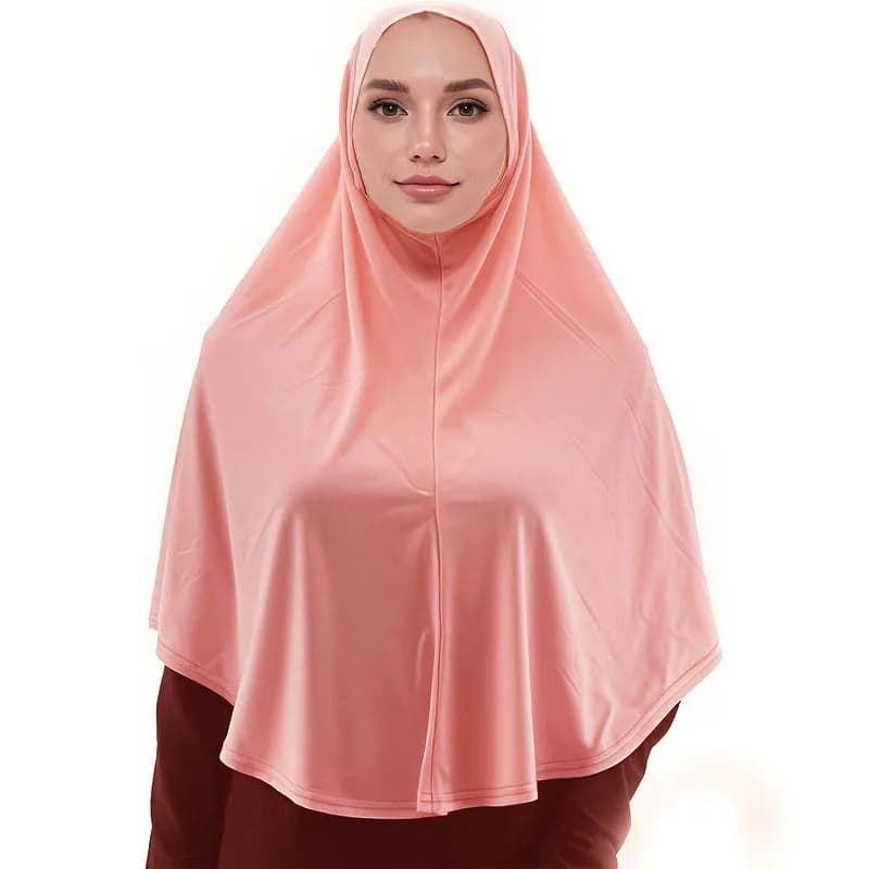عادي جاهز لارتداء الحجاب للنساء المسلمات العمائم الفورية لينة جيرسي وشاح خفيفة الوزن لحظة الحجاب الصلاة خيمار الحجاب - 6