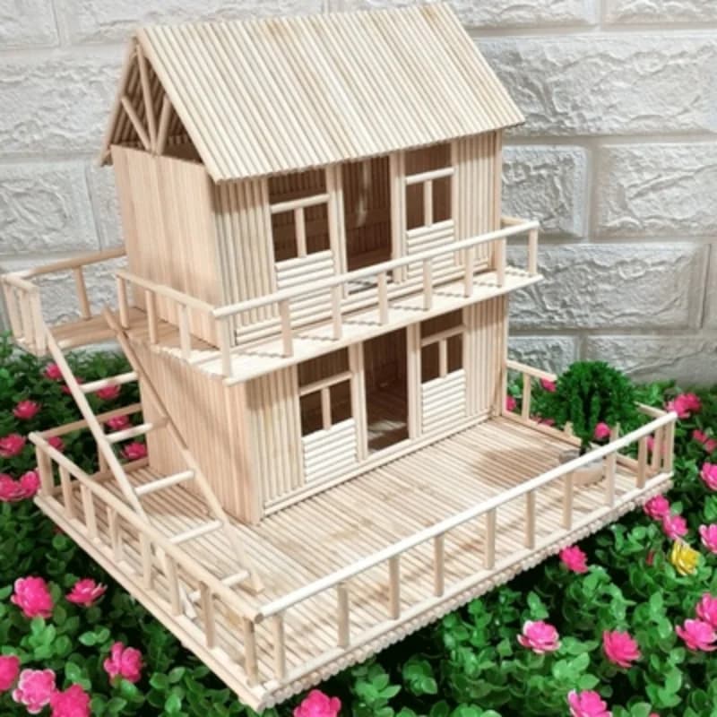 25/50 قطعة عصا خشبية مستديرة للحرف اليدوية مصاصات الجليد وصنع النماذج لتقوم بها بنفسك بناء نموذج العصي الحرفية لوازم الأحداث الحفلات - 4