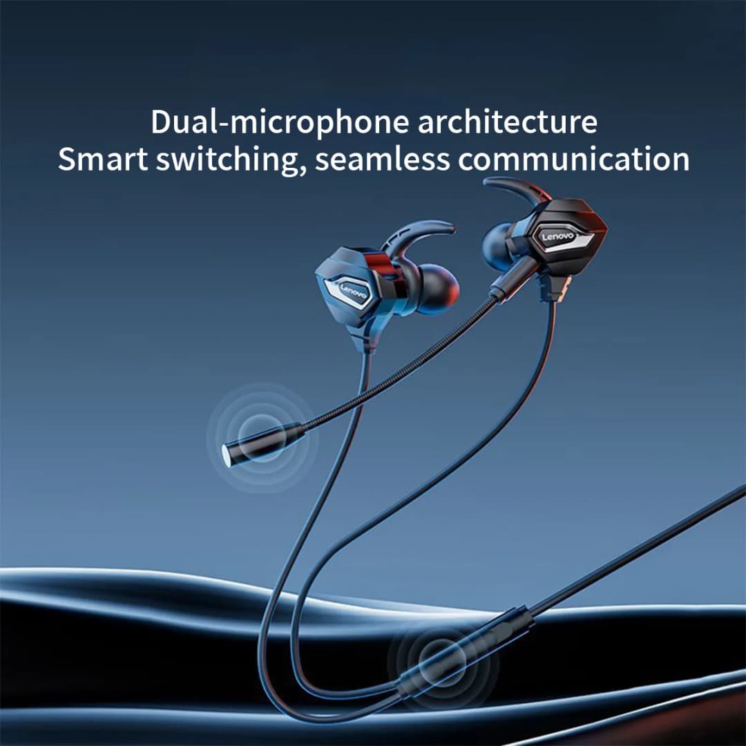 Lenovo In-Ear Gaming Low Latency Anc Headset Dual Microphone Noise Cancelling Type-C/3.5Mm Earphones for Gamer Tablet Pc Game - 2