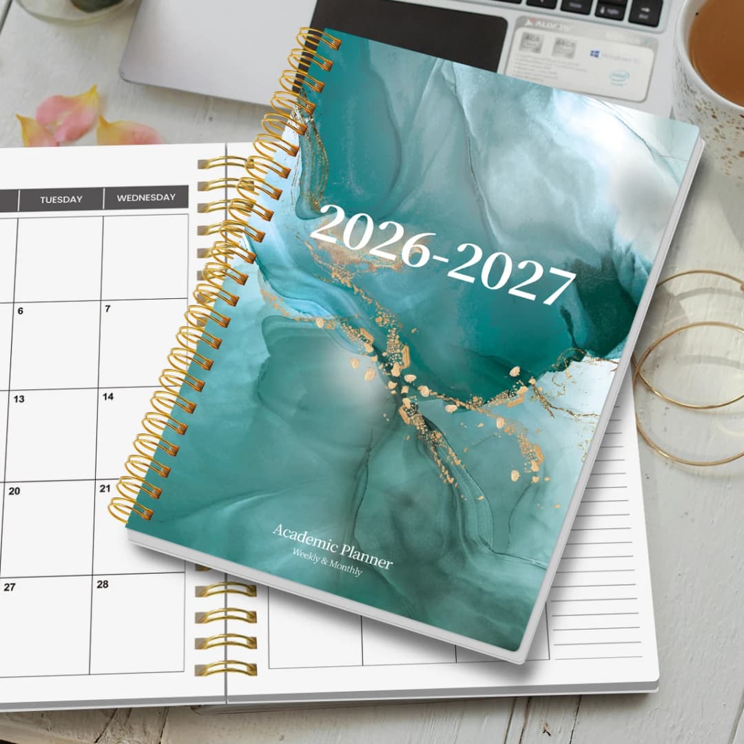 مخطط أسبوعي وشهري A5 لعام 2026-2027، منظم حلزوني مع التقويم والملاحظات، لوازم مدرسية ومكتبية - 3