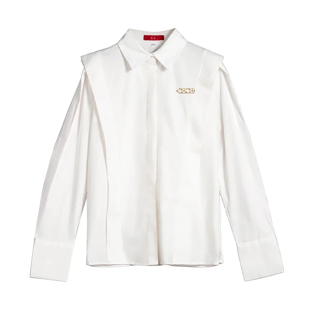 قميص نسائي جديد 2025 ركاب متعدد الاستخدامات قميص نسائي بأكمام طويلة نسيج القطن أنيق موضة ملابس علوية غير رسمية للسيدات - 4