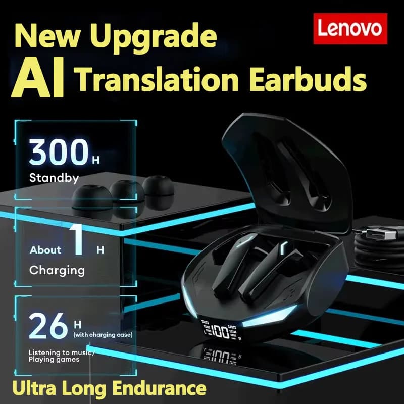 سماعات أذن لينوفو XT53 مع ترجمة ذكية، بلوتوث 5.4، مكالمات صوتية HD، تقليل الضوضاء، سماعات ترجمة في الوقت الفعلي - 6