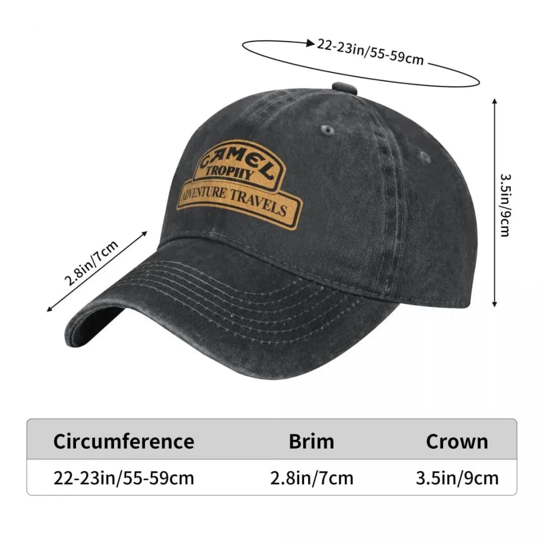 Retro Camel Trophy Racing Baseball Cap Men Women Distressed Denim Snapback Hat Outdoor Summer Unstructured Soft Caps Hat - 4