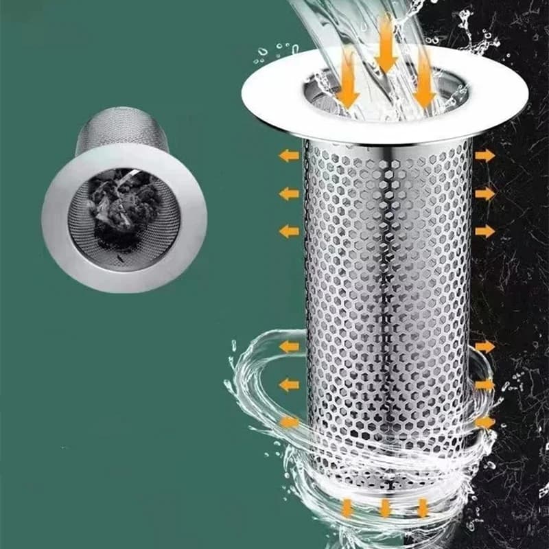 Stainless Steel Sink Filter Mesh Floor Drain Filter Mesh Kitchen Sink Anti-clog Filter Bathroom Hair Catcher Sink Accessories - 6