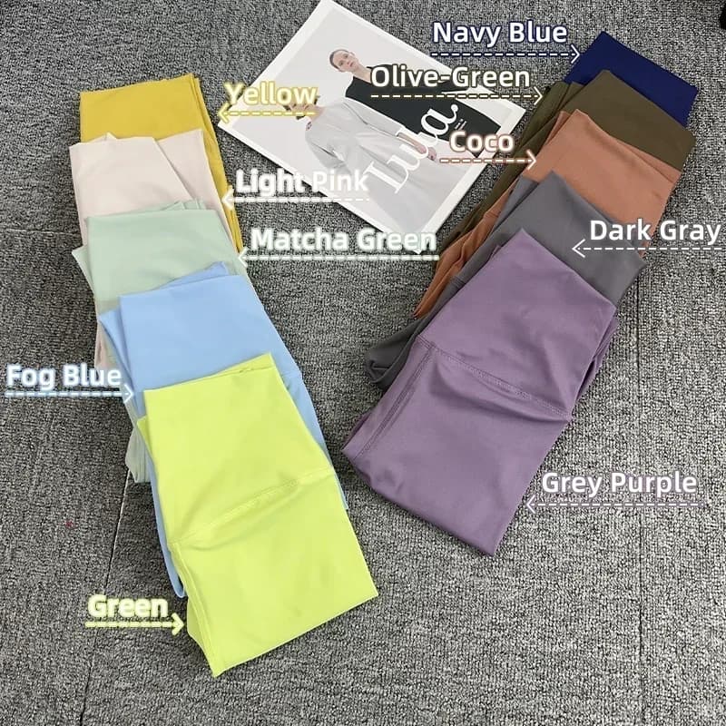 رائجة البيع اللياقة البدنية الإناث طماق تشغيل السراويل عارية الشعور طماق عالية الخصر رفع الرياضة النساء اللياقة البدنية الجري اليوغا السراويل - 2