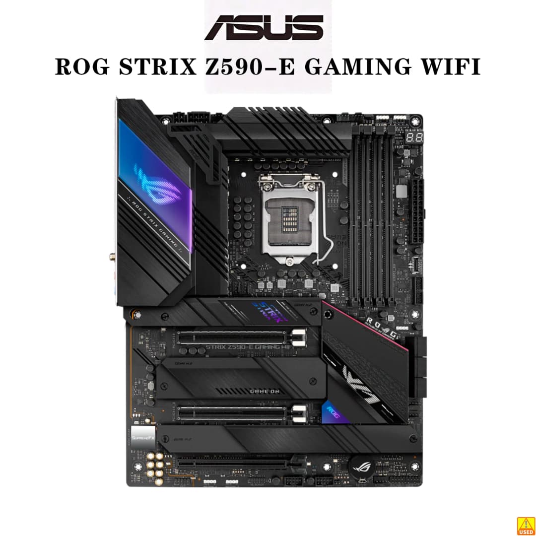 ASUS ROG STRIX Z590-E GAMING WIFI Motherboard Socket LGA1200 CPU DDR4 5333(OC) Memory Chipset Z590 ATX Mainboard - 5