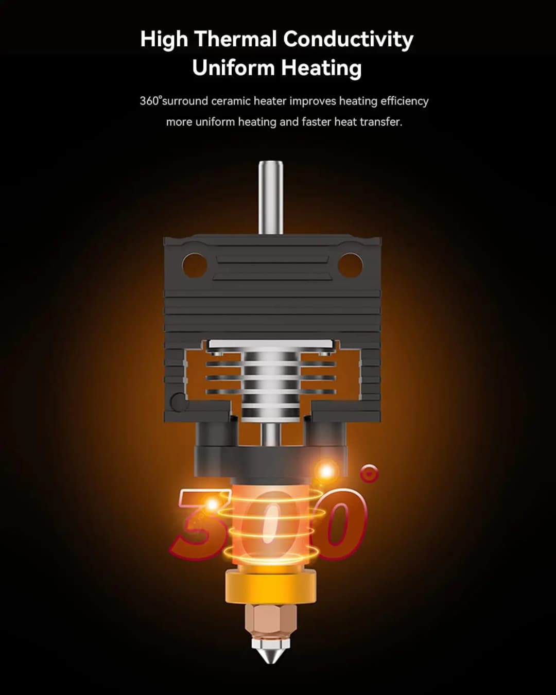 Creality Official K1/K1 Max/K1C Hotend Upgrades Kit,Ceramic Heating Block with Unicorn Quick Swap Nozzle for K1 Series 3D Printe - 3