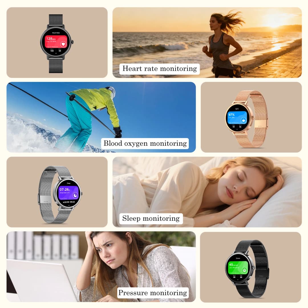 Blackview X30 Lady's Smart Watch 1.26" TFT HD Screen Bluetooth Connection Calling Support Health Management,100+ Sport Modes - 6