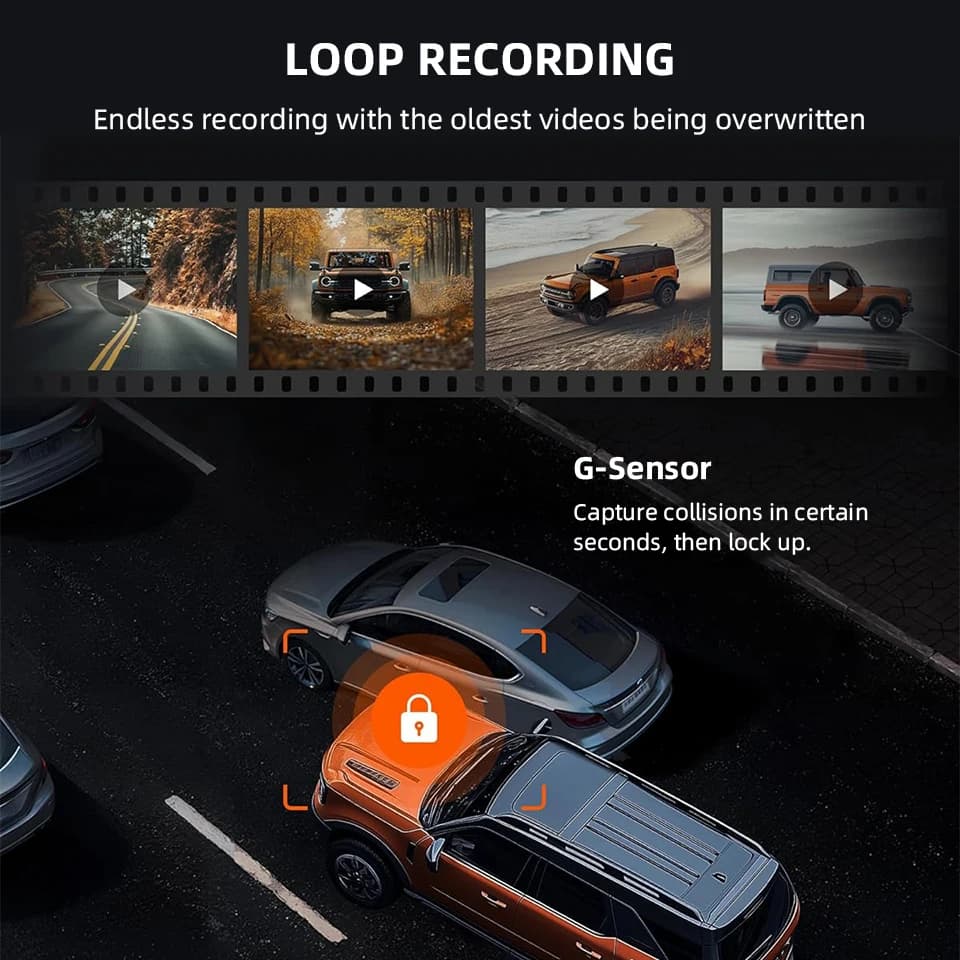 4K Rearview Mirror Driving Recorder Night Vision Loop Recording Dash Cam Optional 1080P Rear Camera Reversing Image Car DVR - 6