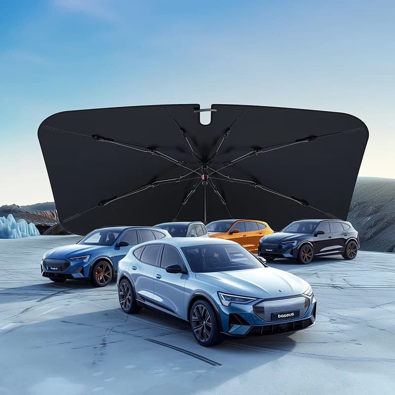 قاعدة مظلة واقية من الشمس للسيارة واقي من الأشعة فوق البنفسجية صيفًا لنافذة السيارة الأمامية واقي من الشمس إكسسوارات - 6