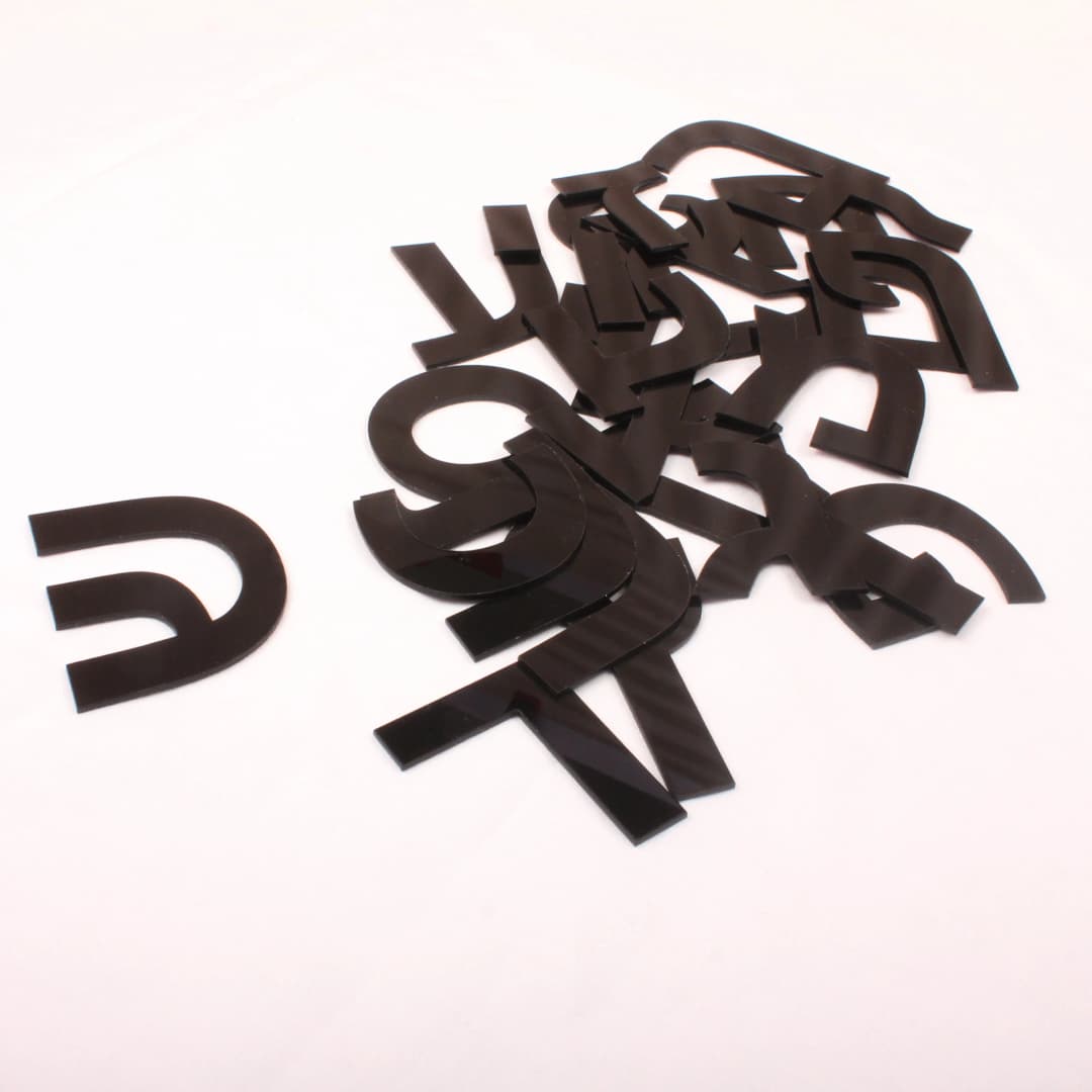 Nordic Decorative Signs Hebrew Letters House Number Room Door Acrylic 3D Letters Digital Wall Art DIY Alphabet Home Decor Plate - 5