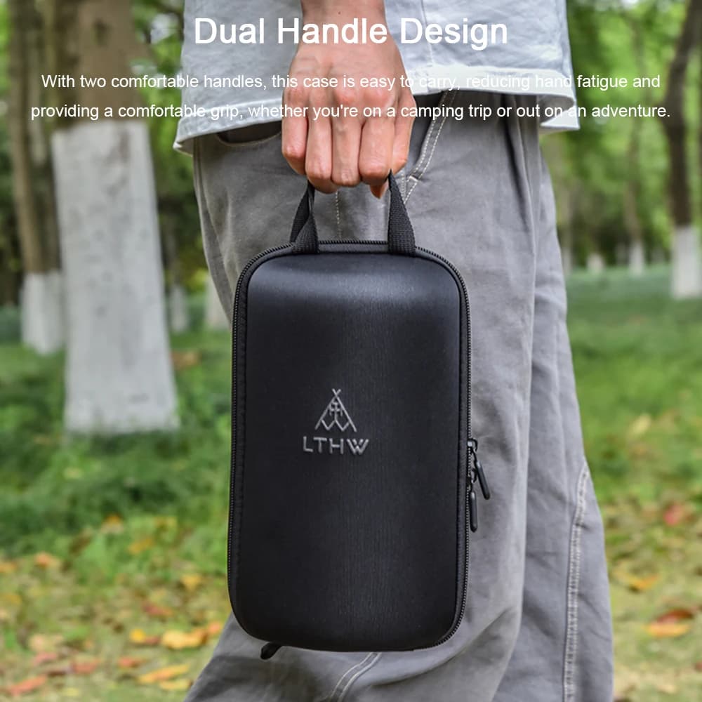Camping Hard Shell Gas Canister Storage EVA Bag Case Shockproof Large Zipper Opening Dual Handles G2/G5 Compatible - 3