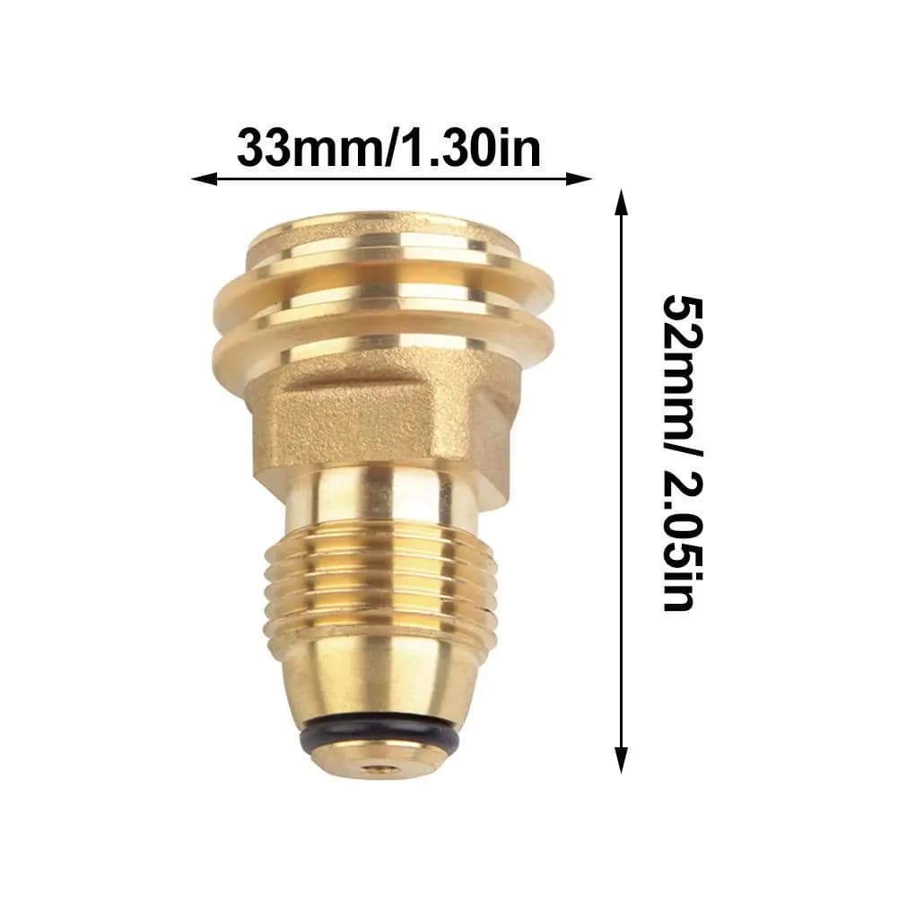 Propane LP TANK POL Service Valve To QCC Outlet Brass Adapter Part Camping Outdoor Propane Inflation Connector Gas Stove Adapter - 6