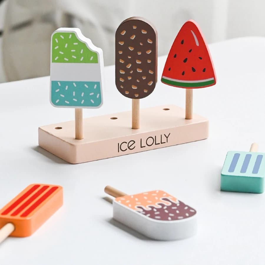 Children Play House Ice Cream Toys For Girls Boys Cutting Fruit Kitchen DIY Pretend Play Educational Toy - 6