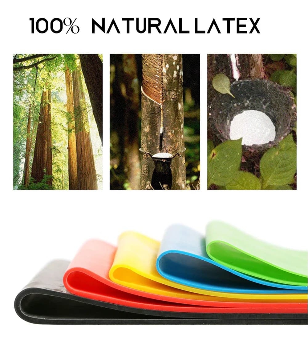 حزام مرن لليوجا مقاومة التوتر حزام القرفصاء المعونة المقاومة العصابات اللياقة البدنية مجموعة حلقة مطاطية تدريب القوة تجريب - 4