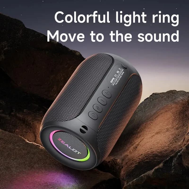 ZEALOT-S32PRO 15W Portable Bluetooth 5.2 Speaker Outdoor Waterproof Wireless TWS Mini Column Box Speaker Outdoor TF Card - 5
