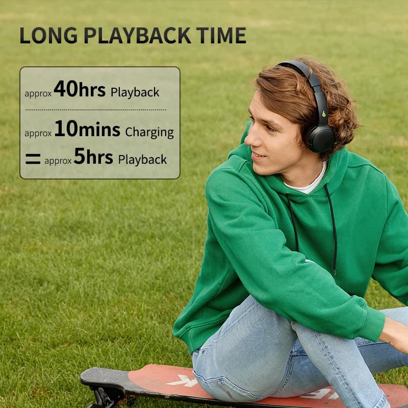 سماعات رأس إديفاير WH500 لاسلكية بلوتوث على الأذن خفيفة قابلة للطي اتصال مزدوج 30 ساعة عمر البطارية - 4