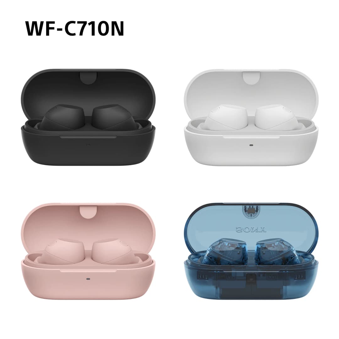 سماعات Sony WF-C710N اللاسلكية الحقيقية مع إلغاء الضوضاء وعمر بطارية يصل إلى 30 ساعة، خفيفة الوزن