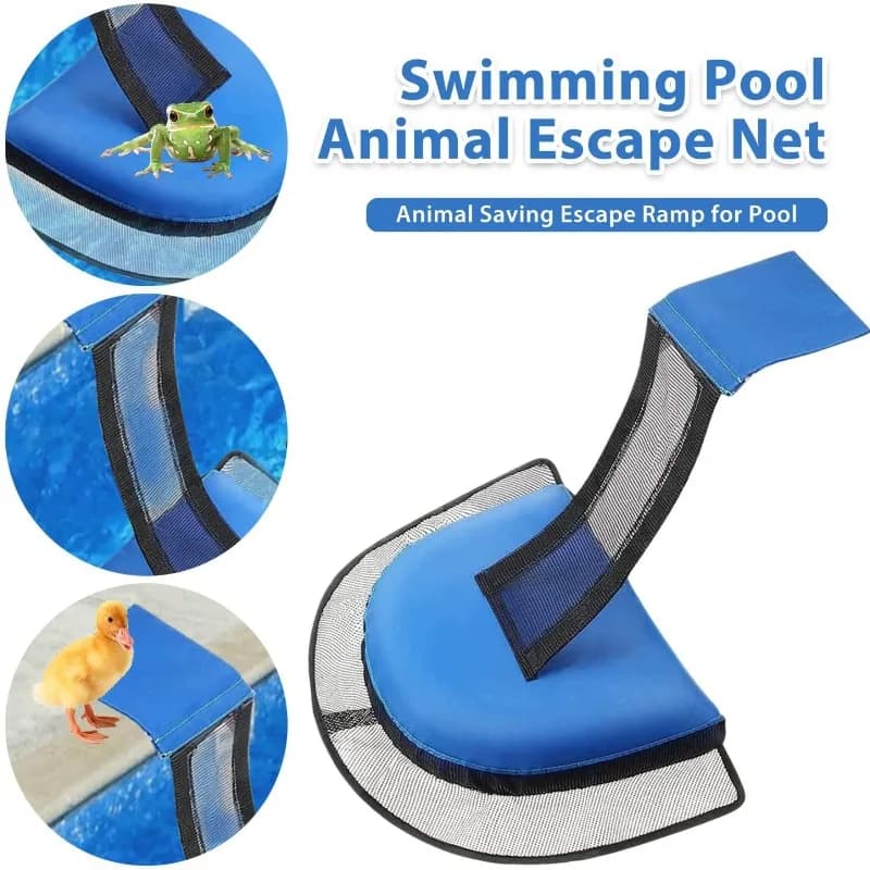 2025 New 1pcs Small Animal Frog and Bird Escape Net Outdoor Animal Emergency Rescue Channel Swimming Pool Escape Ramp - 5