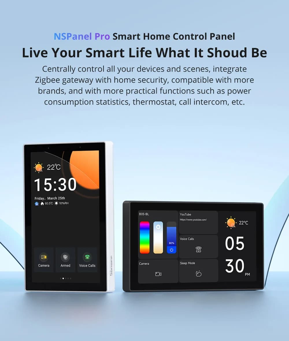 SONOFF NSPanel Pro 120/86 Type WIiFi Smart Home Control Panel Zigbee Gateway Matter Hub DIY Sence Support Sonoff All Devices - 6