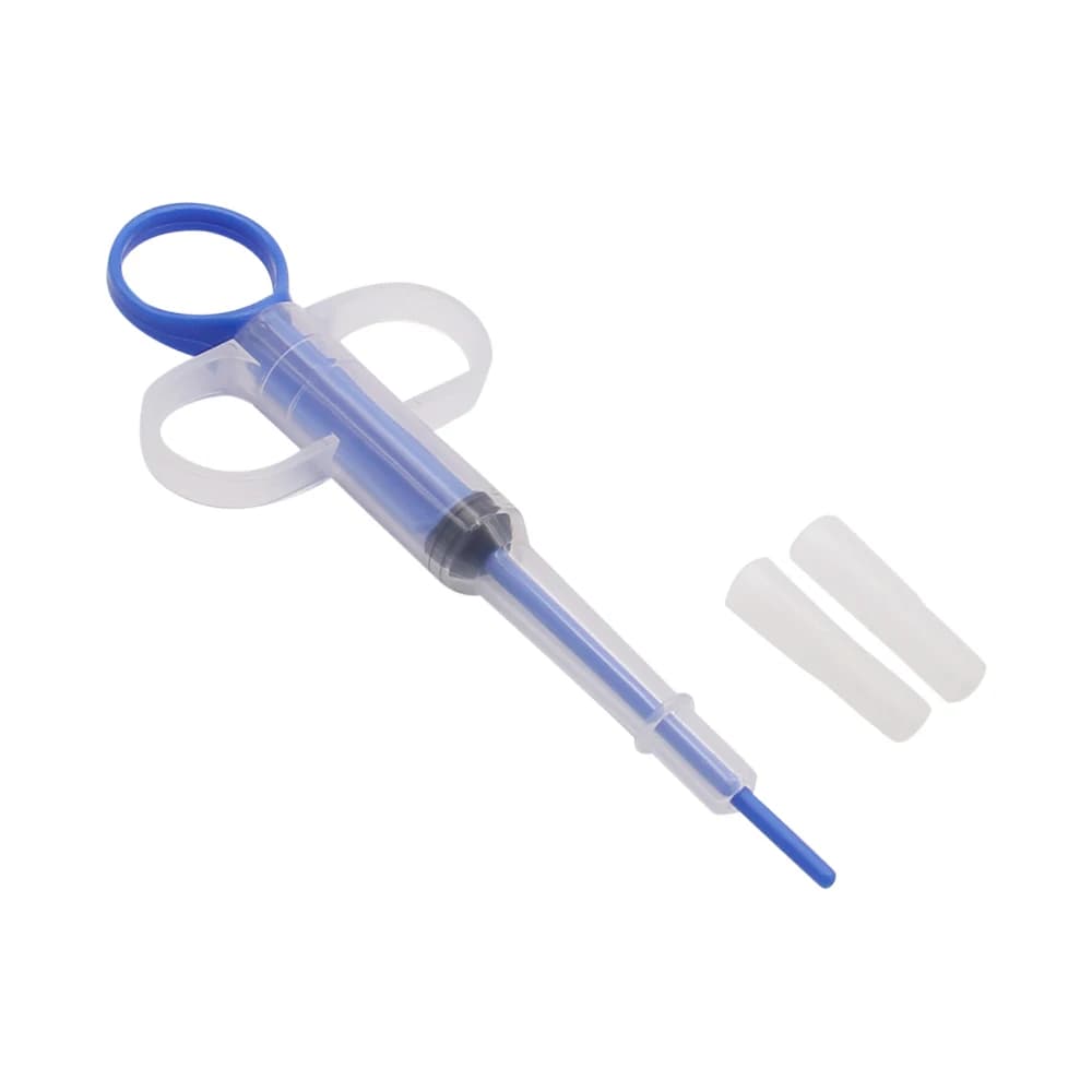 مغذي أدوية للحيوانات الأليفة، محقن أقراص للقطط، مغذي مزدوج الغرض، أداة إعطاء حبوب للقطط، لون عشوائي - 4