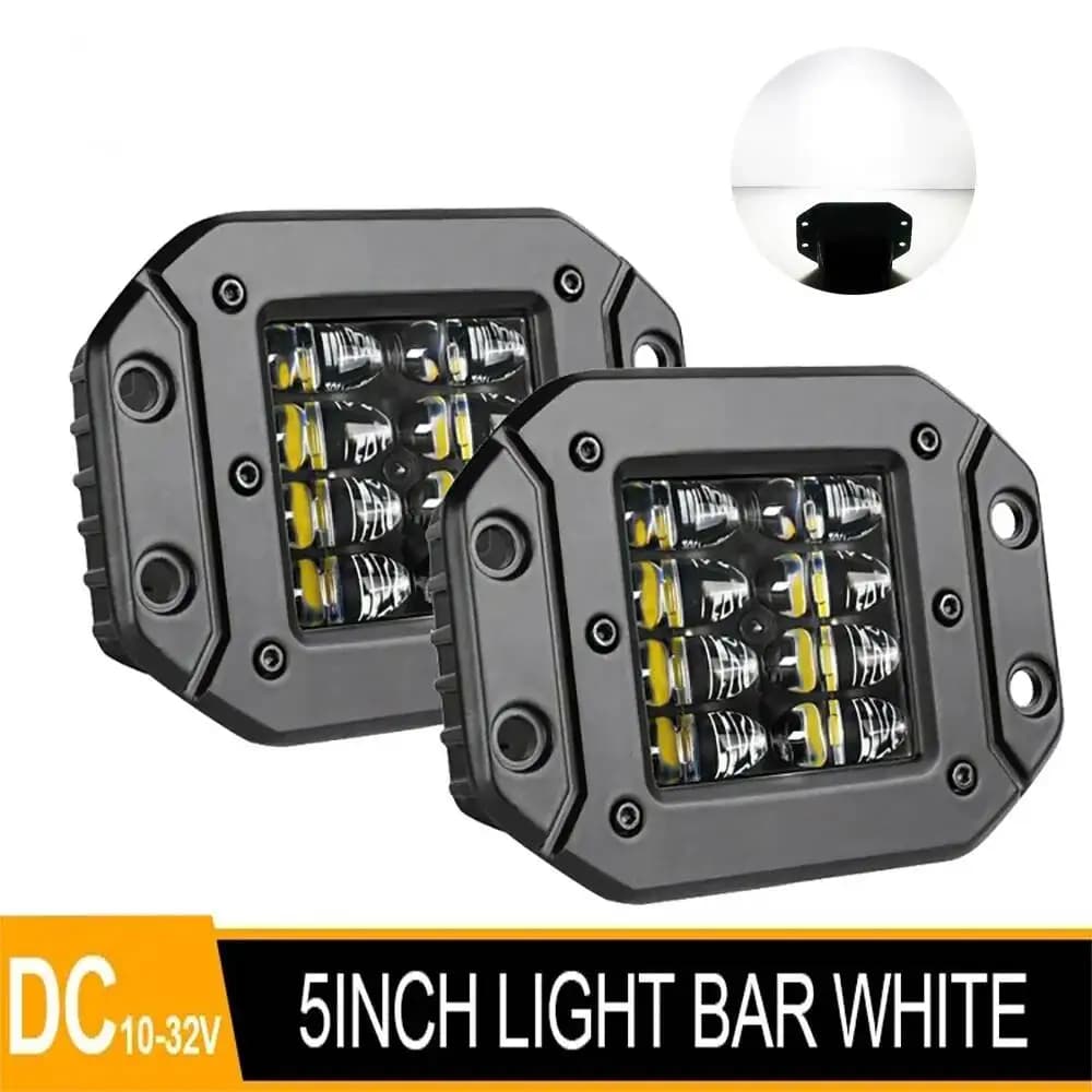 5 بوصة 40 واط تركيب مسطح لعمل جيب رانجلر سيارة شاحنة طرق وعرة عدسات شعاع بقعة LED بودز ضوء ضباب القيادة 12V 24V