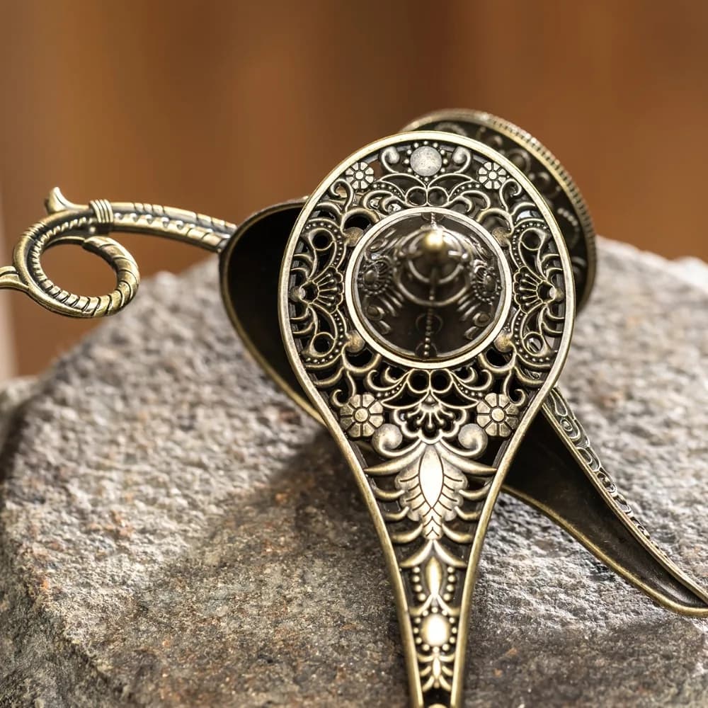 Durable Antique Style Incense Burner Air Purification Metal Aroma Furnace Gifts Wishing Aladdin Lamp Home Decor - 3