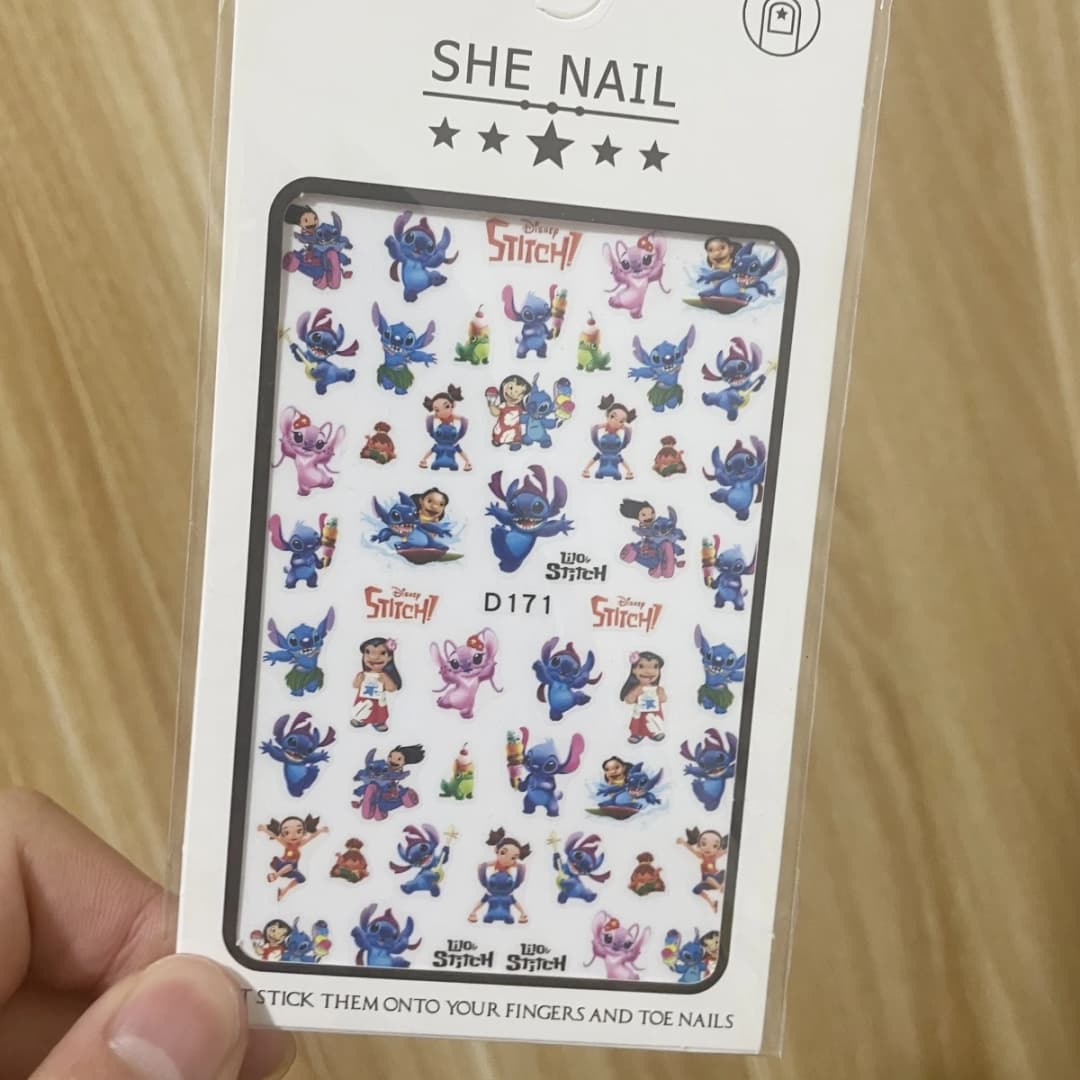 ملصقات أظافر ليلو وستيتش ملصقات أنمي زخارف أظافر رسوم متحركة ملحقات أظافر للمناكير - 5