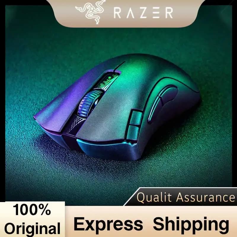 ماوس الألعاب رايزر ديث أدير V2 X هايبر سبيد تصميم مريح حائز على جوائز - لاسلكي فائق السرعة - بطارية تدوم 235 ساعة