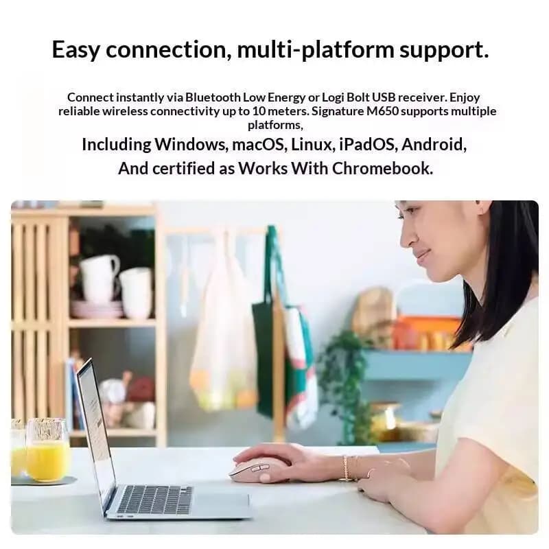 ماوس بلوتوث Logitech MX Anywhere 3S – موثوقية العلامة التجارية، بطارية تدوم 70 يومًا، اتصال متعدد الأجهزة، مناسب للسفر - 5