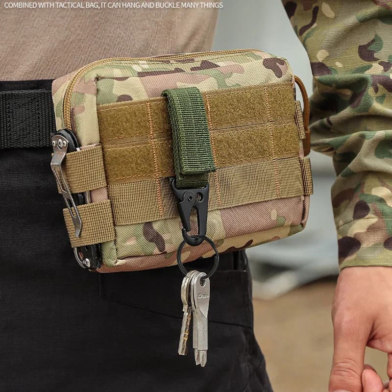 2/5 قطعة. التكتيكية معلقة مشبك مول النايلون حزام حلقة تسلق حزام مثلث المفاتيح للخارجية تسلق أداة تخييم ملحق - 4