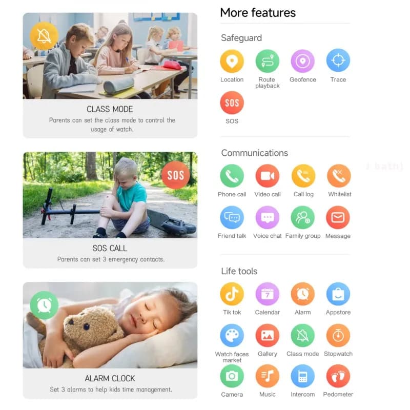 Smart Watch Kids 4G GPS WIFI Video Call APP Download SOS Children Phone Call Smartwatch Monitor Location Tracker Boys Girls Gift - 6
