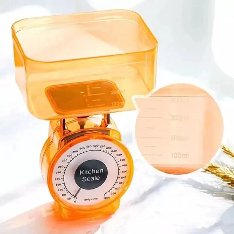 ميزان مطبخ ميكانيكي 1 كجم لقياس الخضروات والطعام، مثالي للاستخدام المنزلي