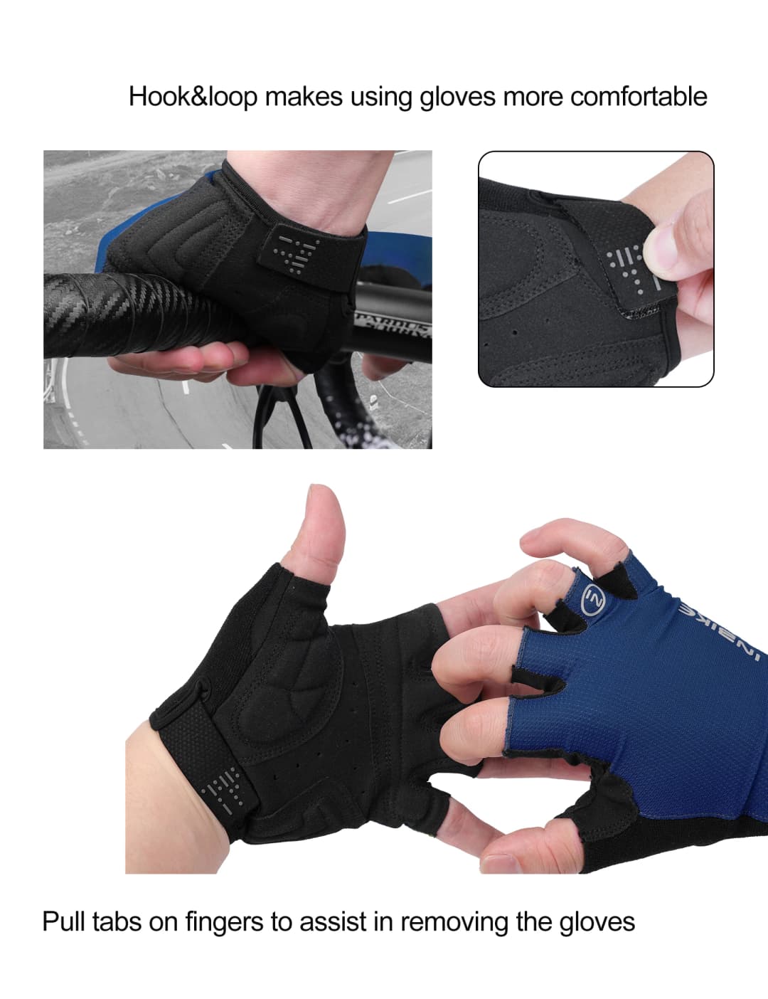INBIKE Half Finger Cycling Gloves Summer Bicycle Gloves Shock-absorption Breathable Mountain Bike MTB Gloves Cycling Accessories - 4