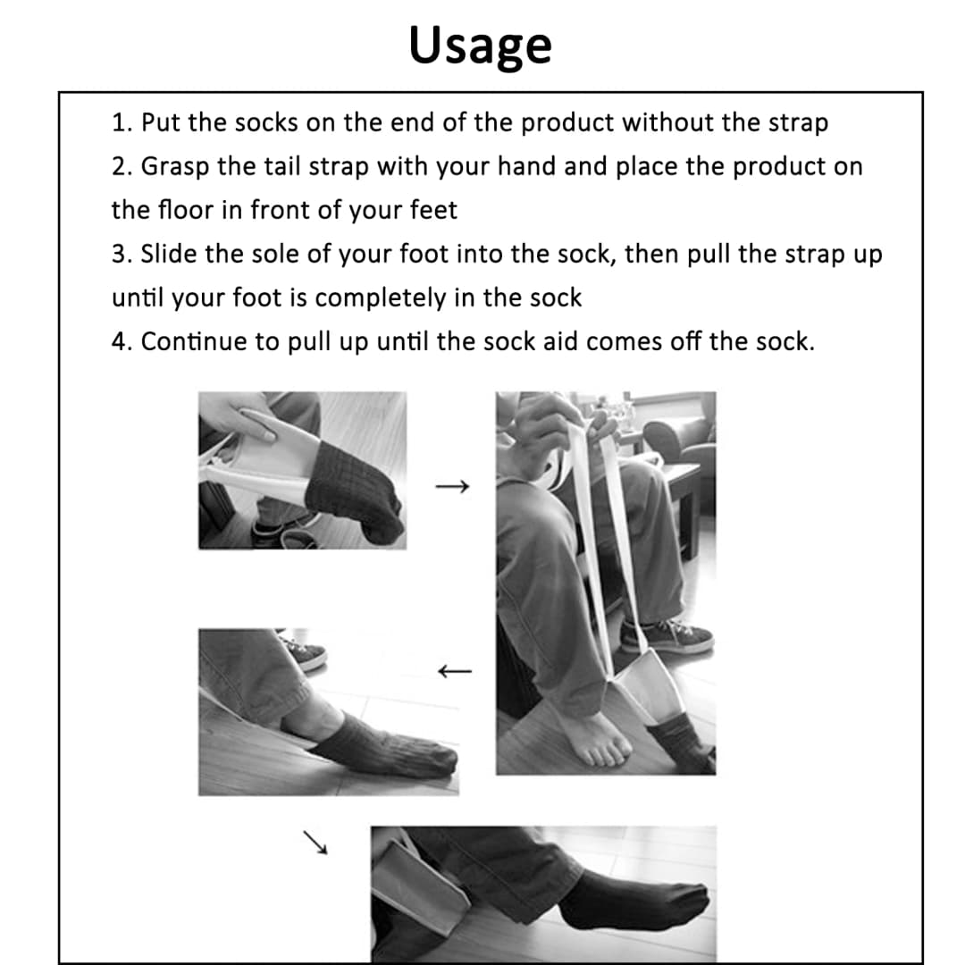 أداة مساعدة لارتداء الجوارب لكبار السن والمعاقين والحوامل، مساعد ارتداء الجوارب دون انحناء - 5