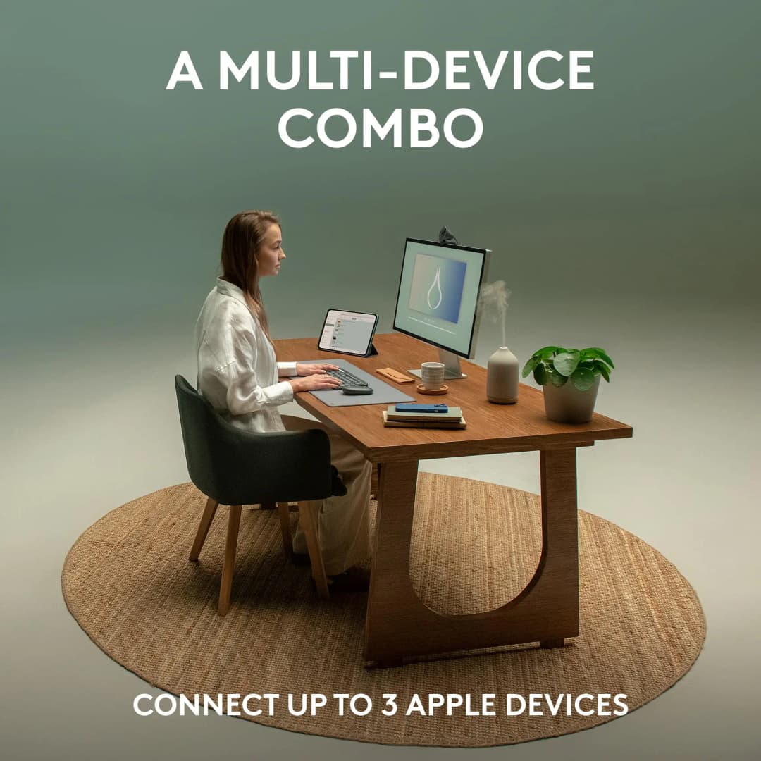 Logitech Pebble 2 Combo, Wireless Keyboard and Mouse, Quiet and Portable, Customizable, Logi Bolt, Bluetooth - 6