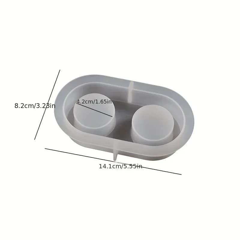 Gypsum Candle Holder Shape Silicone Mold Epoxy Resin DIY Polymer Clay Concrete Tool Room Table Jewelry Making Mould - 5