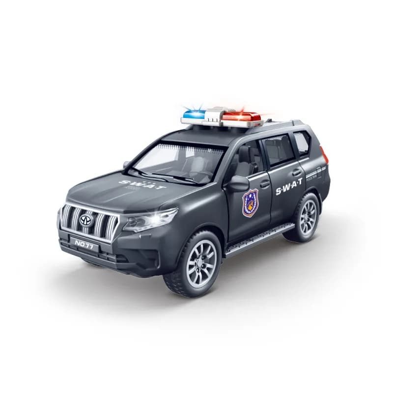 نماذج مصغرة لعب سيارات الشرطة باب معدني مفتوح مركبات مصغرة التراجع سيارة لعبة هدايا عيد الأطفال - 5