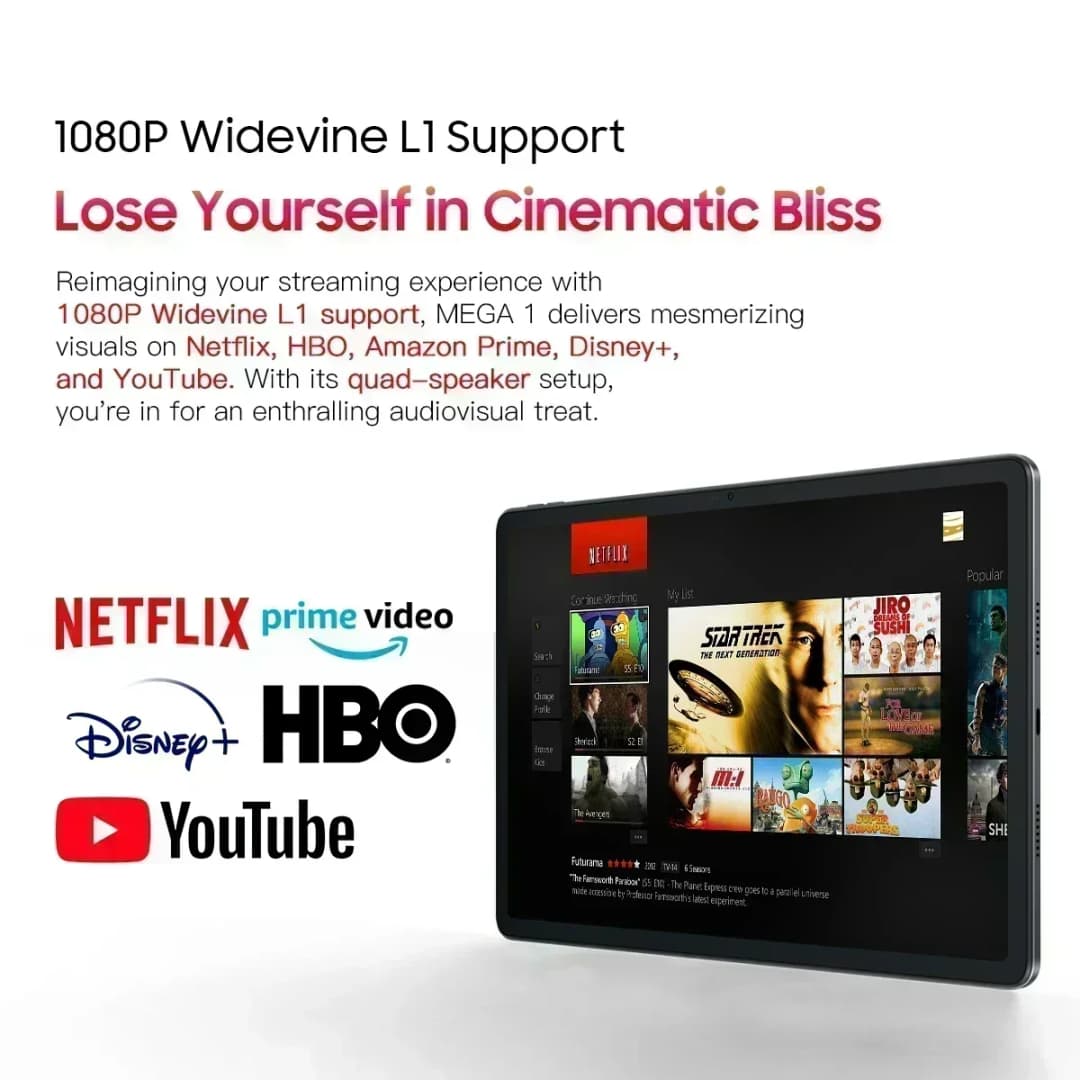 【عرض عالمي أول】جهاز بلاك فيو ميجا 1 اللوحي بشاشة 11.5 بوصة بدقة 2.4K ومعدل تحديث 120 هرتز، ذاكرة 8 جيجابايت + 256 جيجابايت، كاميرا 50 ميجابكسل + 13 ميجابكسل، بطارية 8800 مللي أمبير، شحن سريع 33 واط - 5