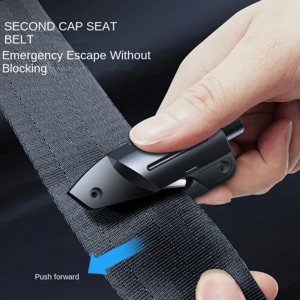 Mini Car Safety Hammer, Metal Window Breaker, Life Hammer, Built-in Safety Belt, Cutting Knife, Car Emergency Self Rescue Tool - 3